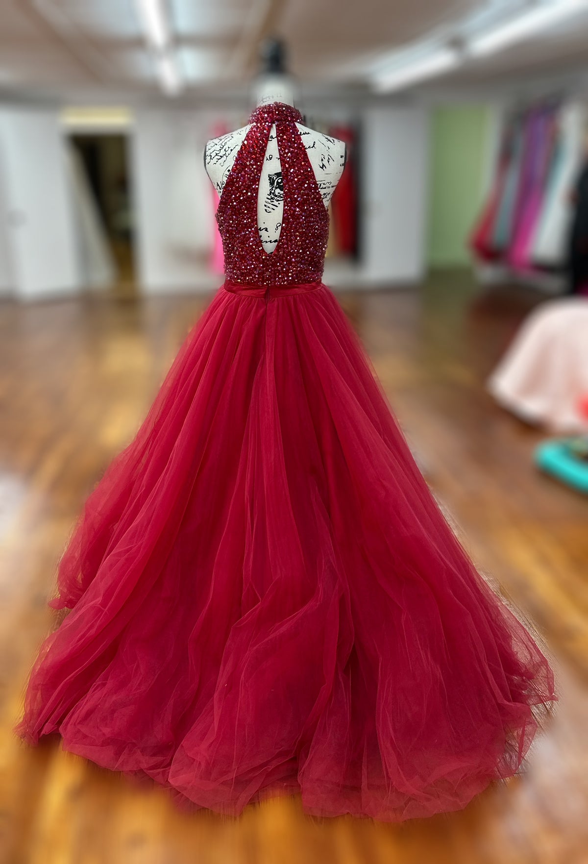 Sherri Hill Red Glitz Ballgown - Size 10