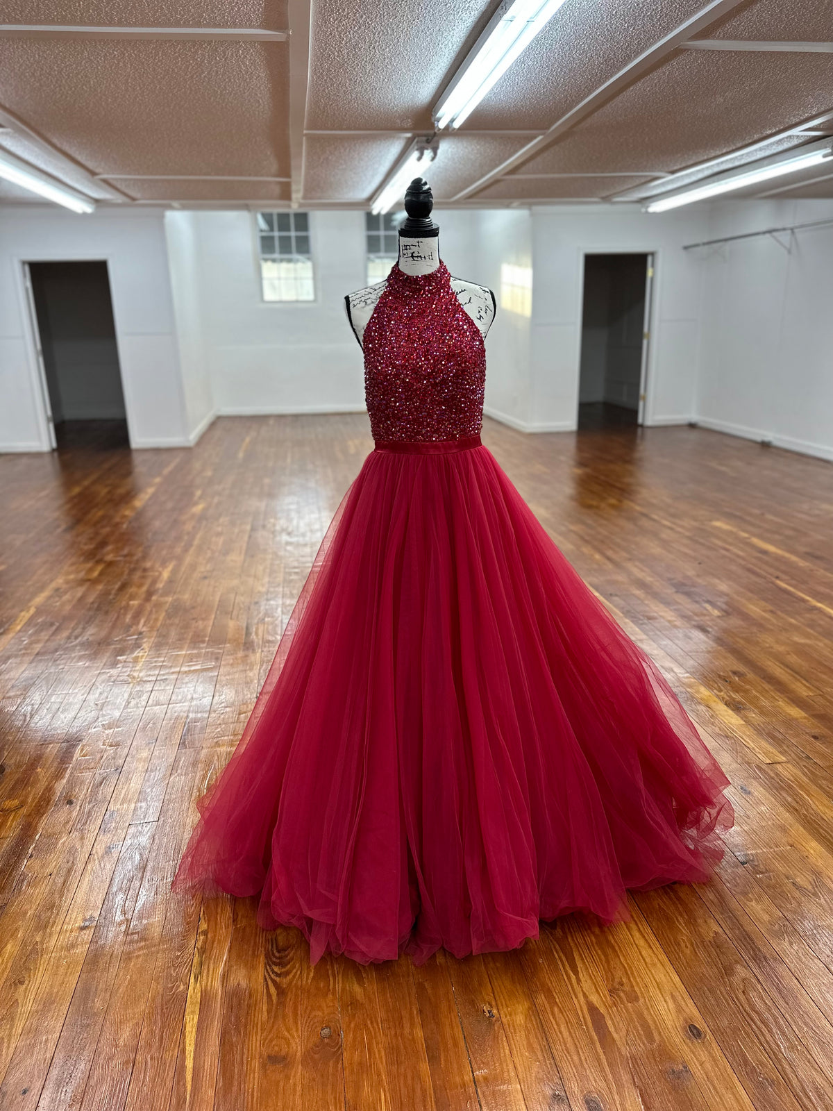 Sherri Hill Red Glitz Ballgown - Size 10