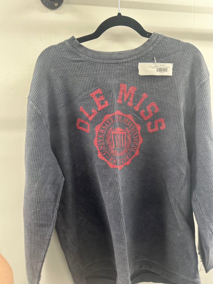 Ole Miss Denim Sweatshirt   Medium  (018)