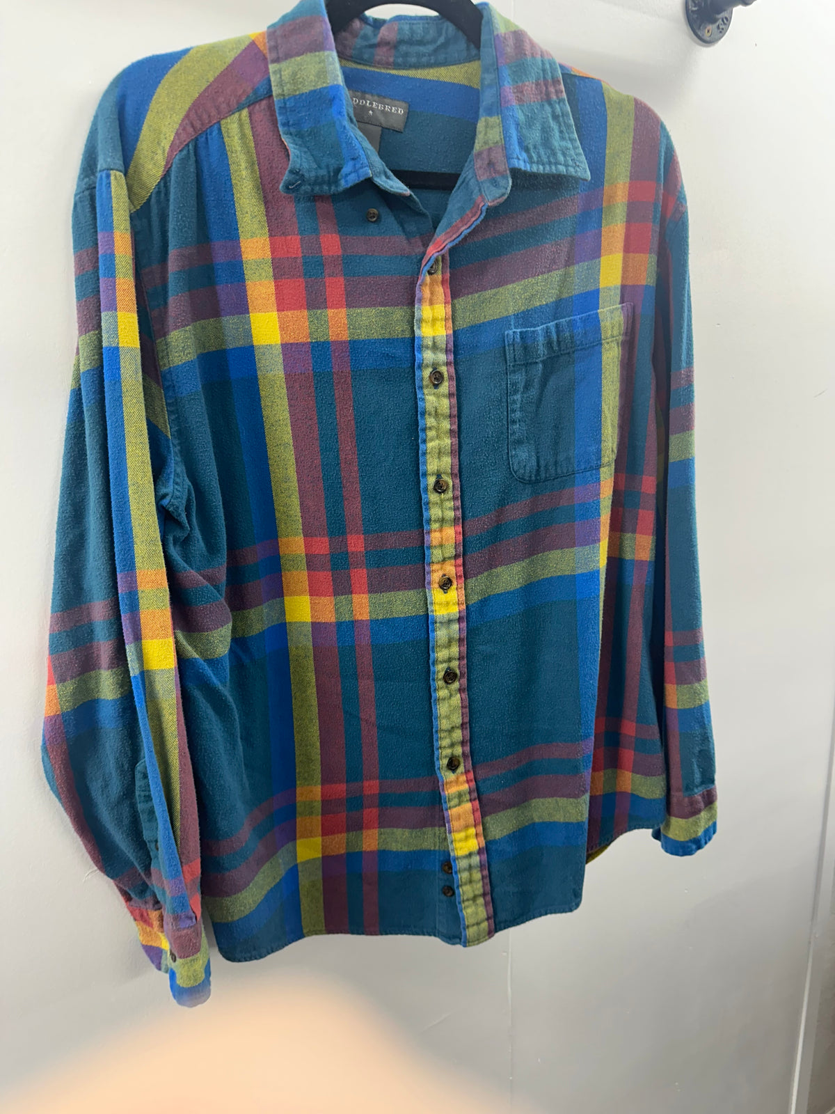 Colorful Plaid Flannel    Large    (001)