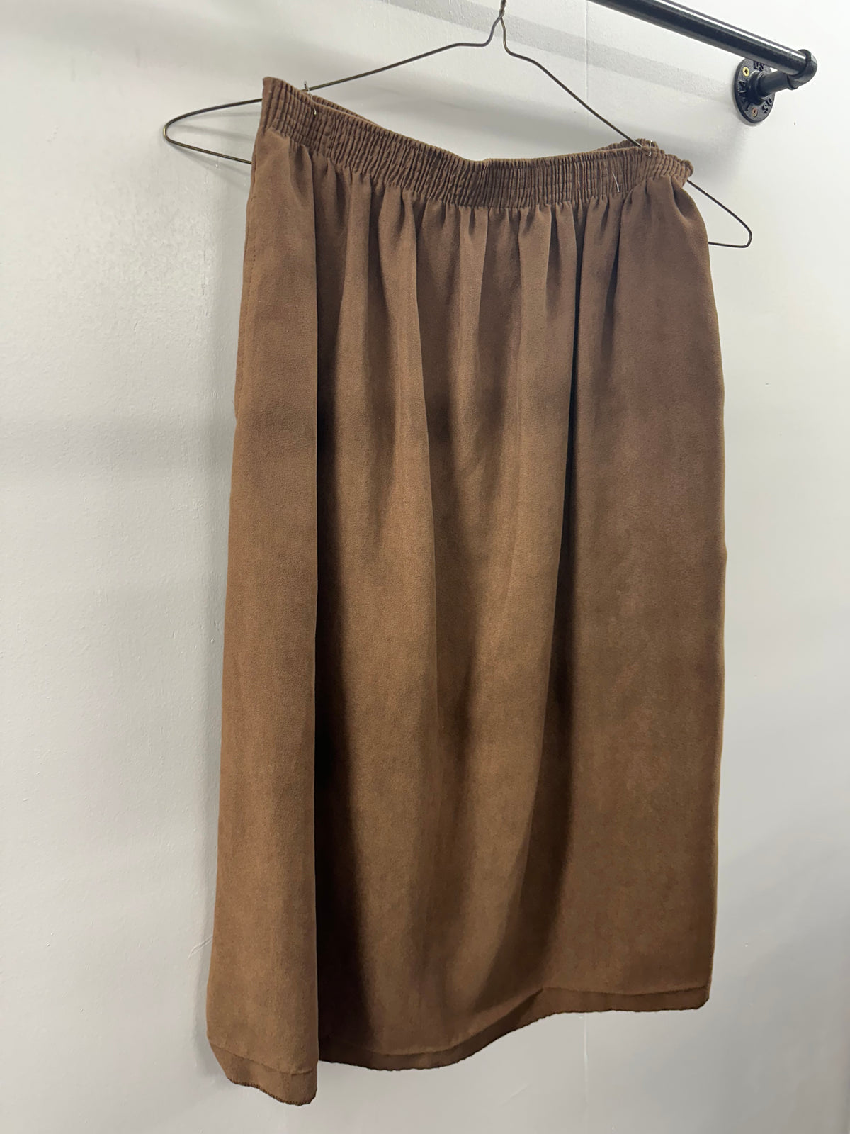 Brown Midi Skirt   Large  (001)