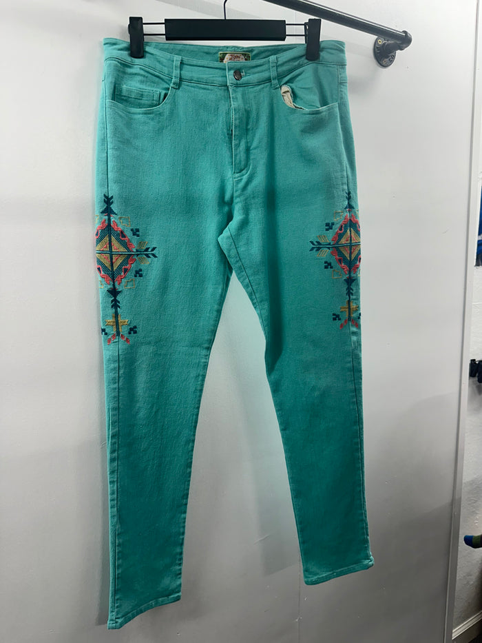 Flying Tomato Turquoise Pants  Size:8/10   (020)