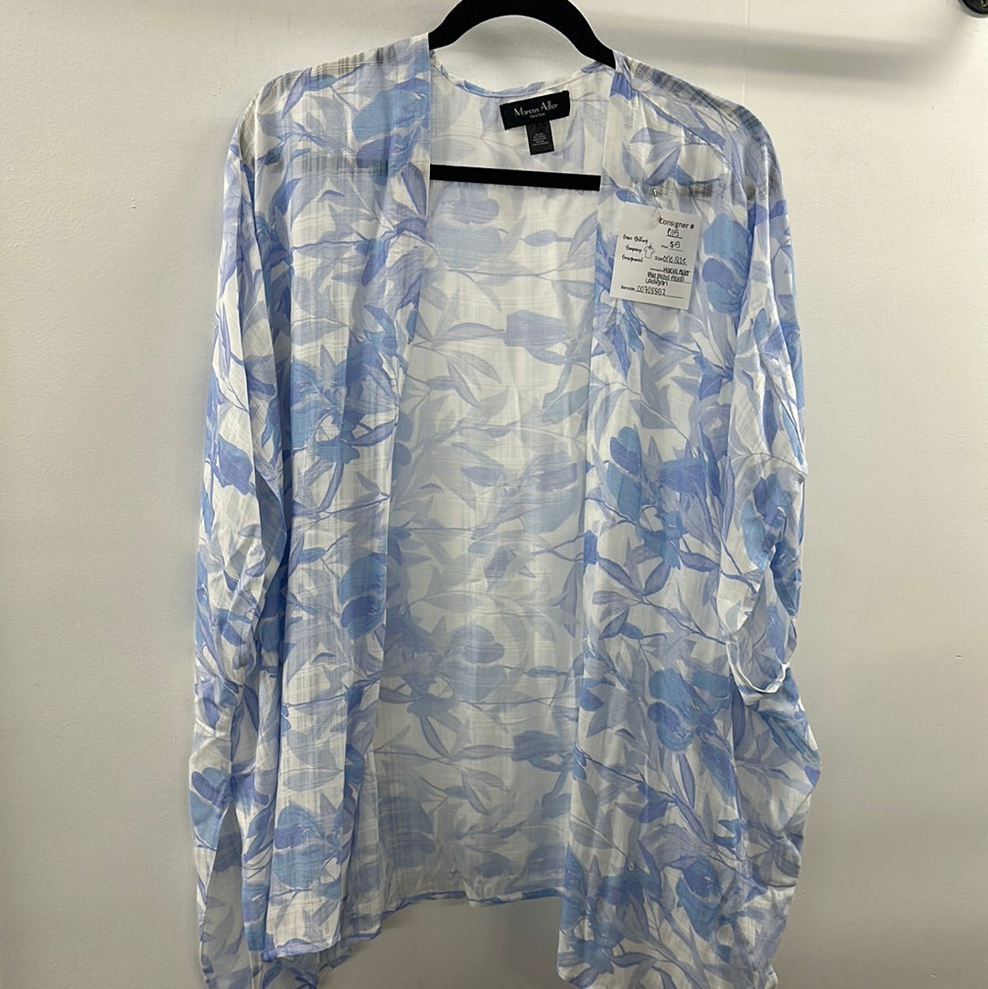 Marcus Alder Blue Pastel Floral Cardigan - One Size        (015)