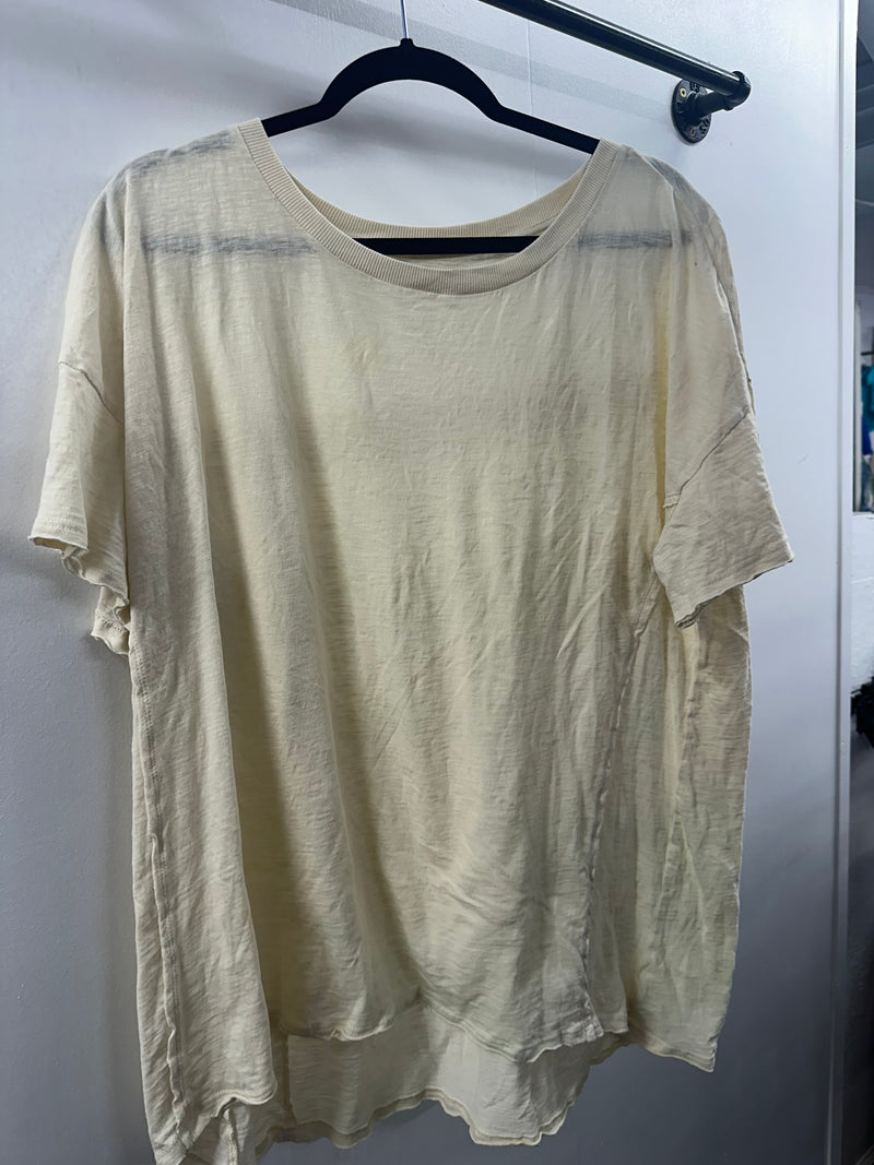 Wonderly Cream Oversized Top   Large  (001)