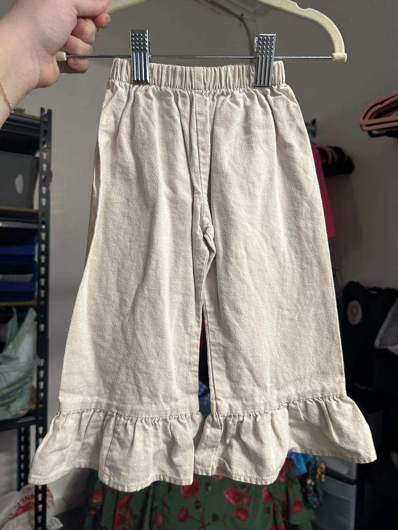 Linen Pants with Ruffles   12 Months   (001)