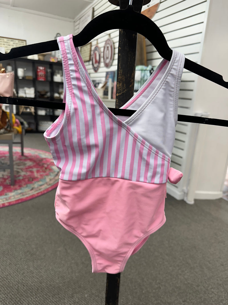 Pink&White One Piece Swimsuit 2T