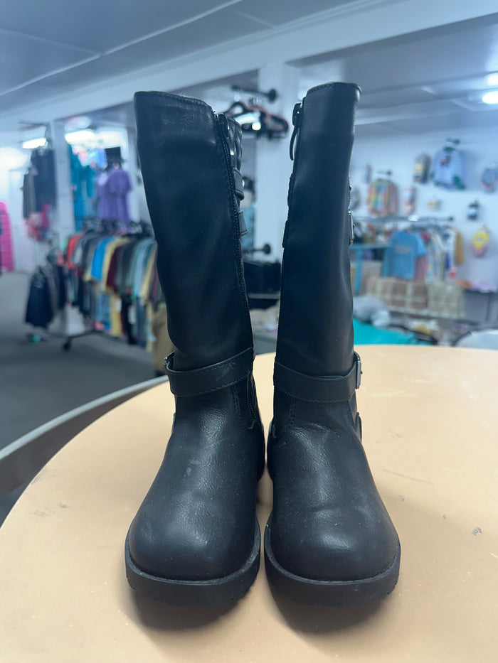 Toddler Black Boots - 7 - (004)