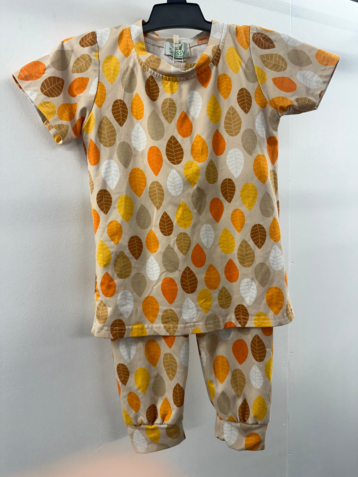 Sassy Stitches Fall PJ Set  3T  (001)