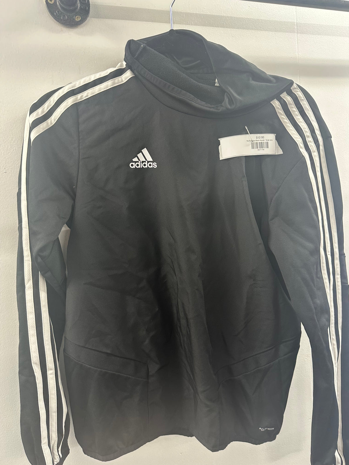 Youth Adidas Black Hoodie   Small  (018)