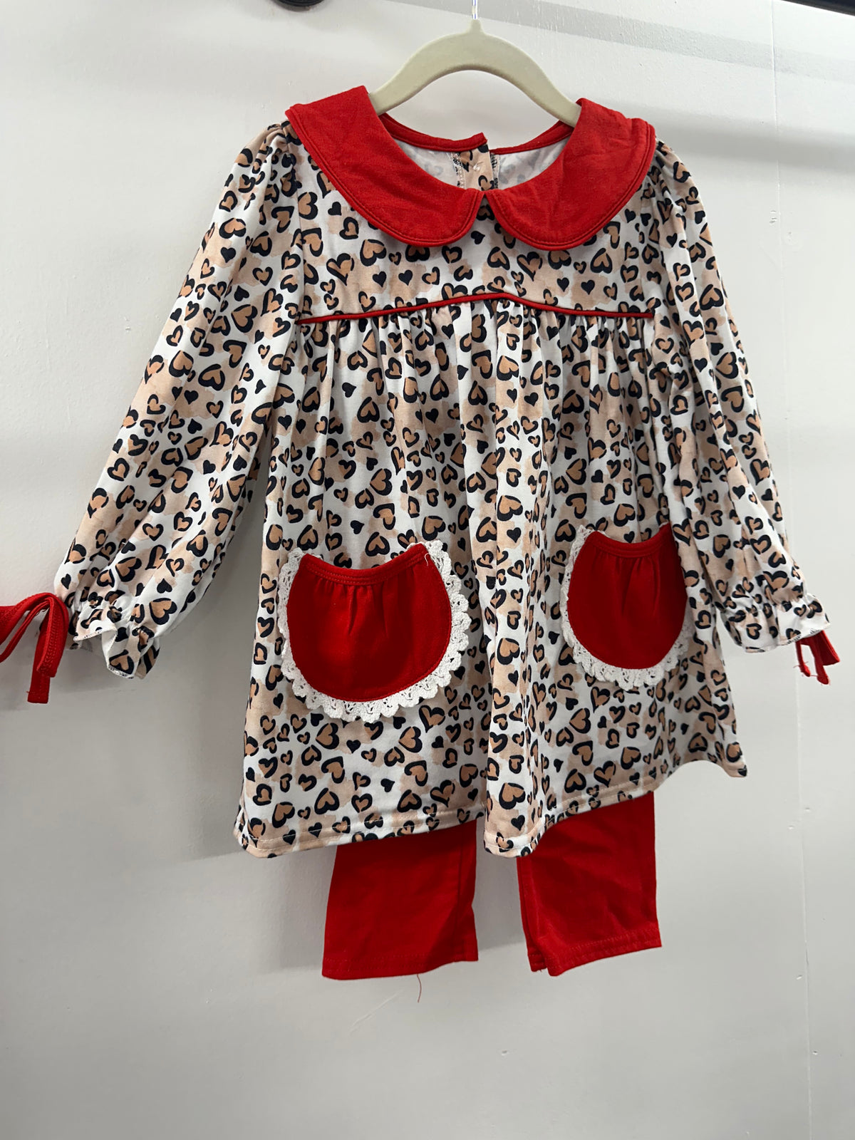 Heart Leopard Set   3T   (004)