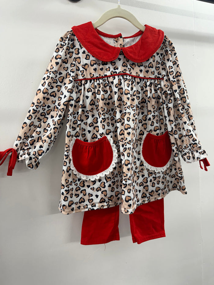 Heart Leopard Set   3T   (004)