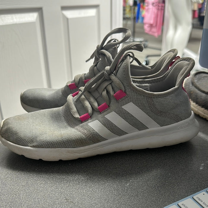Adidas Grey & Pink Cloudfoam Shoes     Size 8        (001)