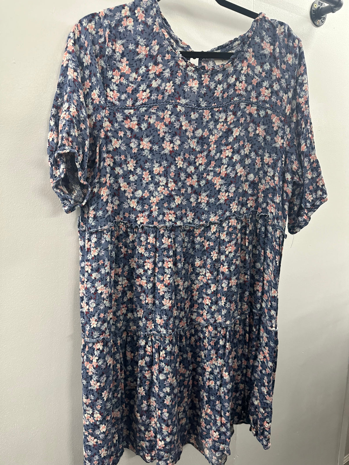 Knox Rose Blue Floral Dress      Large     (001)