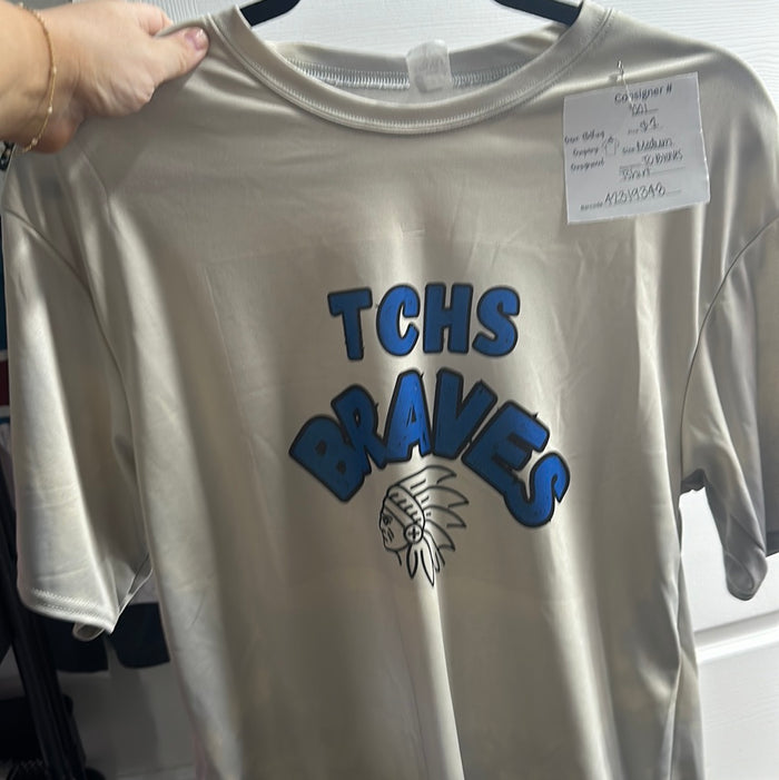 TC Braves Grey Tshirt     Medium     (001)