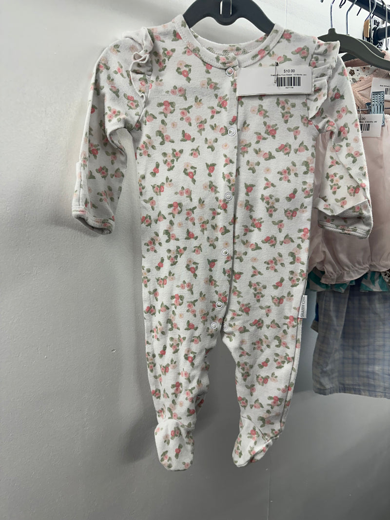 Shabby Chic Floral Sleeper   6-9 Months  (001)