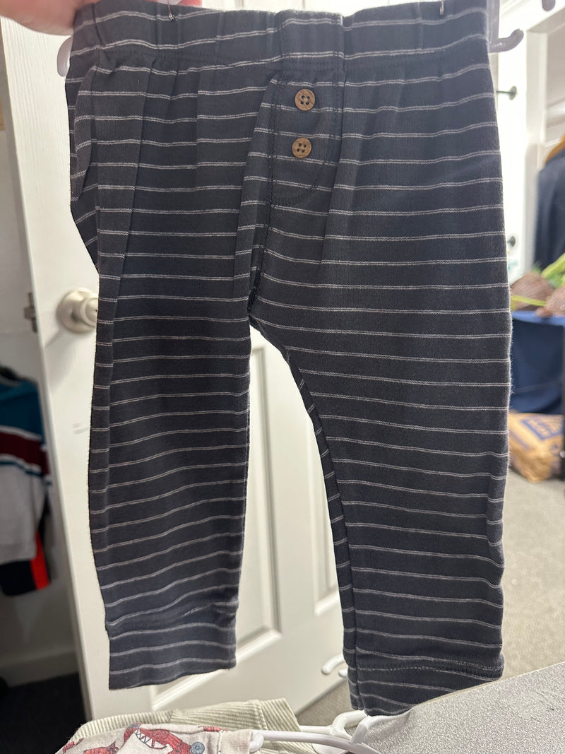 Striped Button Pants   18 Months   (001)