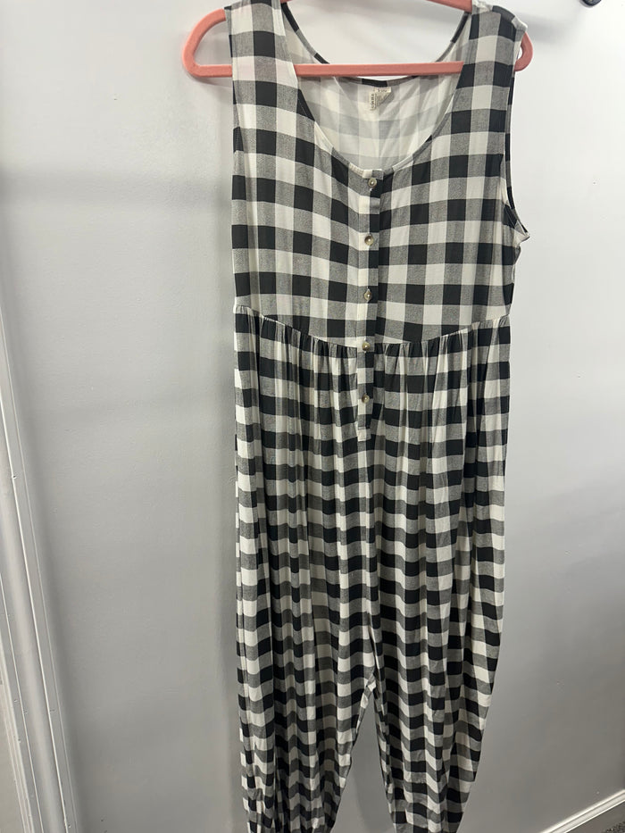 Kate Quinn Plaid Jumpsuit  XL (001)