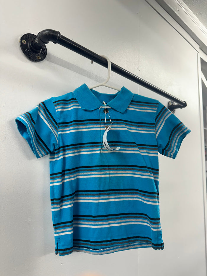 Garanimals Blue Striped Polo Shirt    2T    (001)