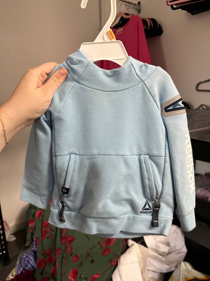 Light Blue Reebok Hoodie     18 Months    (001)