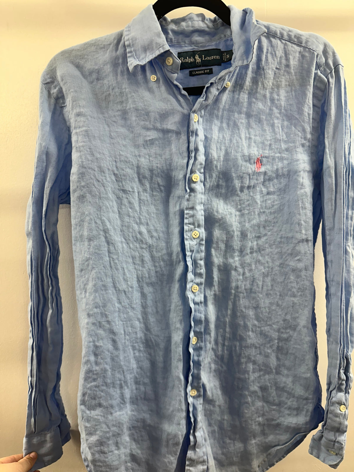 Ralph Lauren Blue Button Down Shirt       Small           (016)