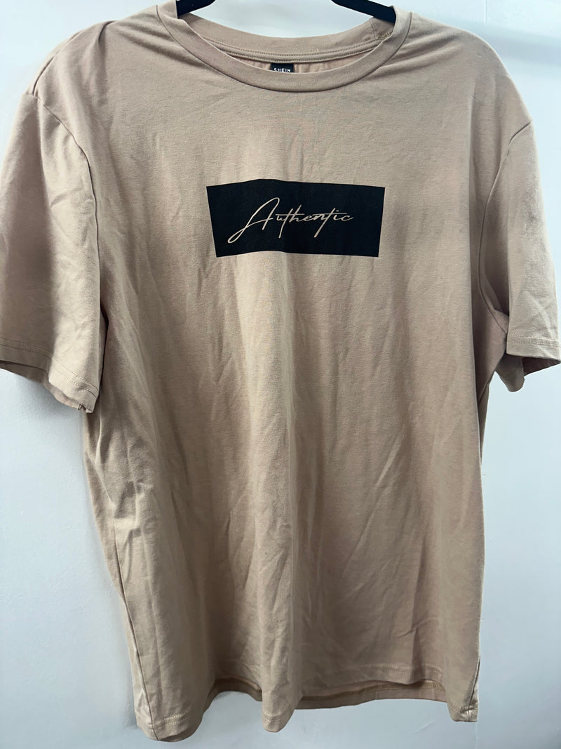 Tan Authentic Tee   Large   (011)