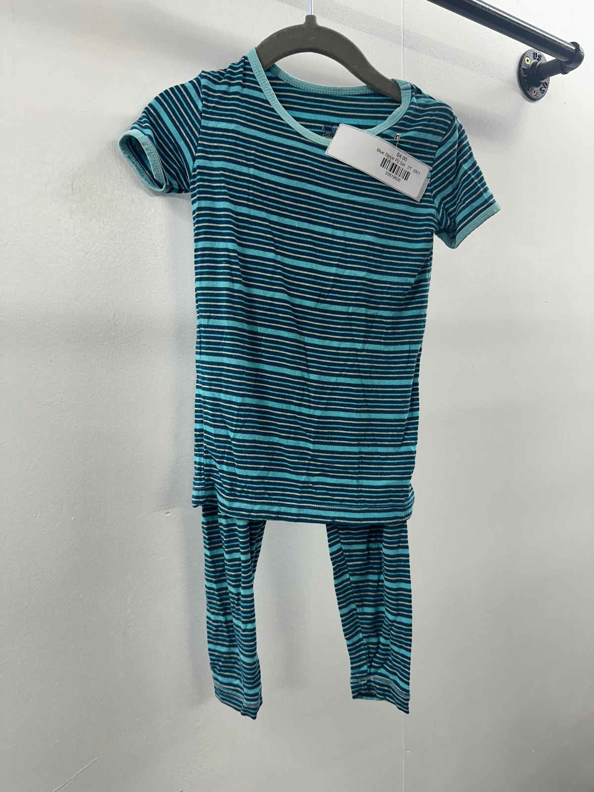 Blue Stripe PJ Set   2T  (001)