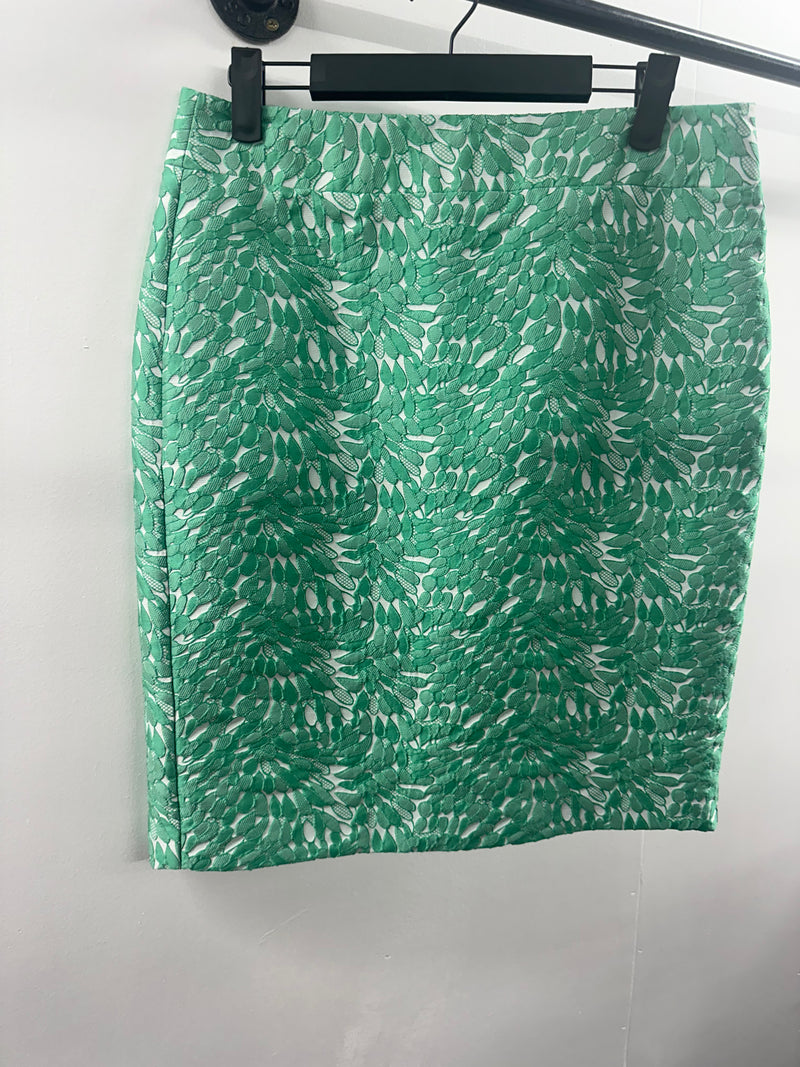 Ann Taylor Green Textured Pencil Skirt  Size:6   (020)