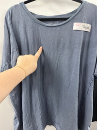 Wonderly Blue Boxy Tee  2XL   (001)