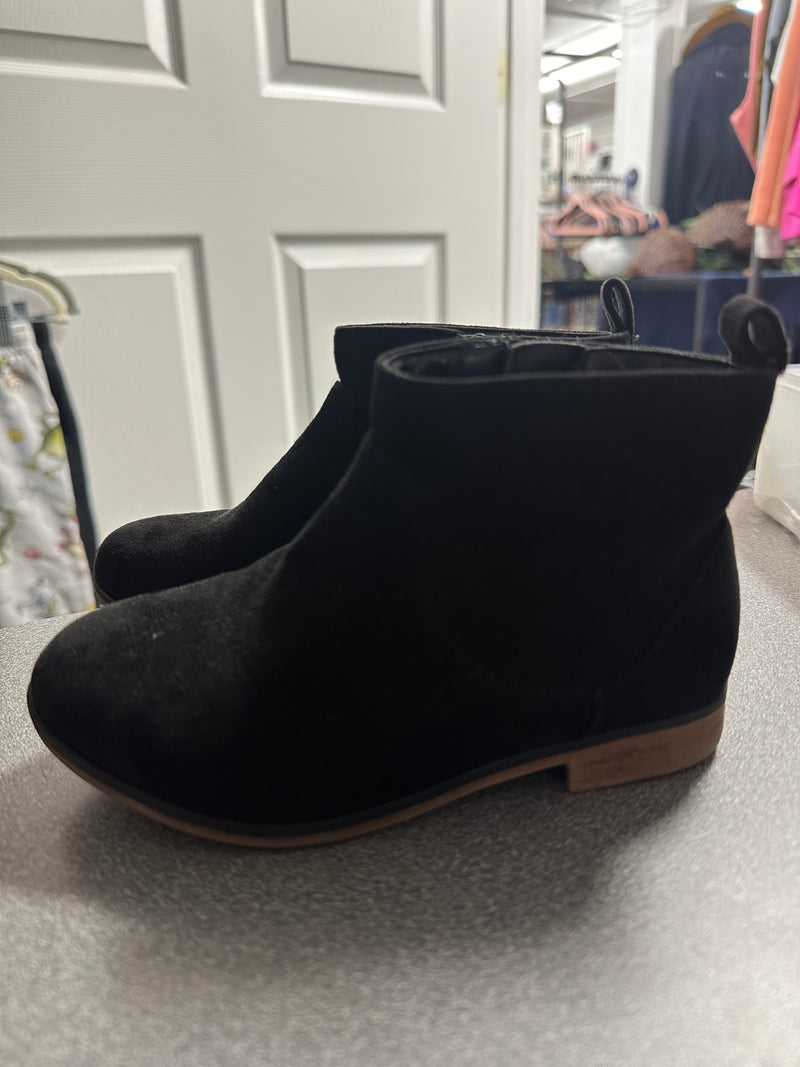 Toddler Girls Black Booties  Size: 9   (001)