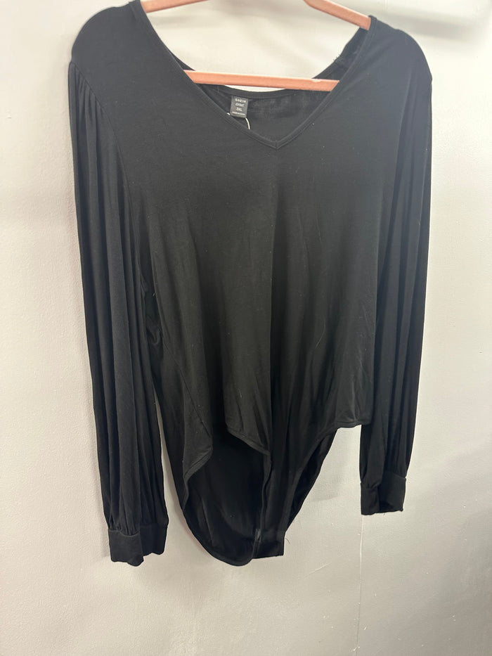 NWOT Black Body Suit    3X    (001)