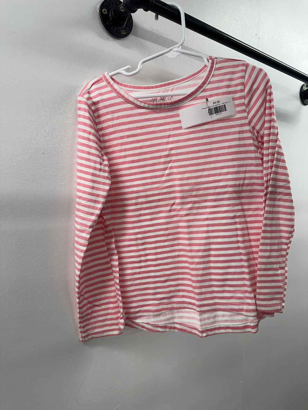 Childrens Place Pink Stripe Top    Kids Small   (004)