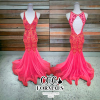 New Primavera Orange Flame Gown - SIze 0