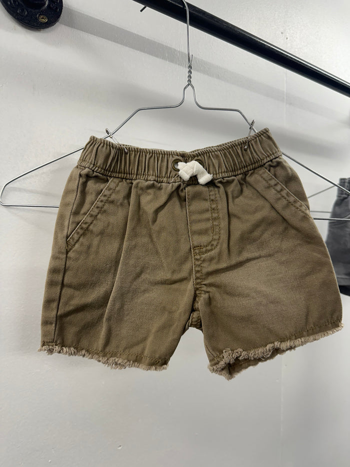 Carters Brown Shorts w/draw string  12Months (001)