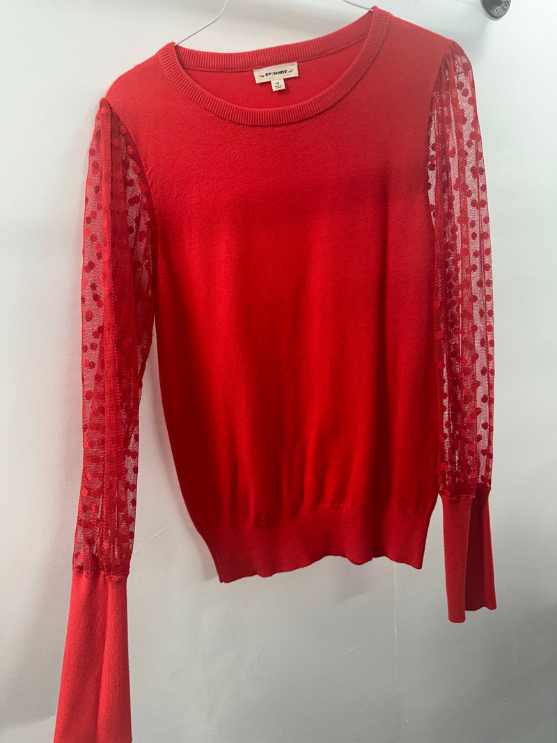 EE:SOME Red Dots Sweater  Medium  (020)