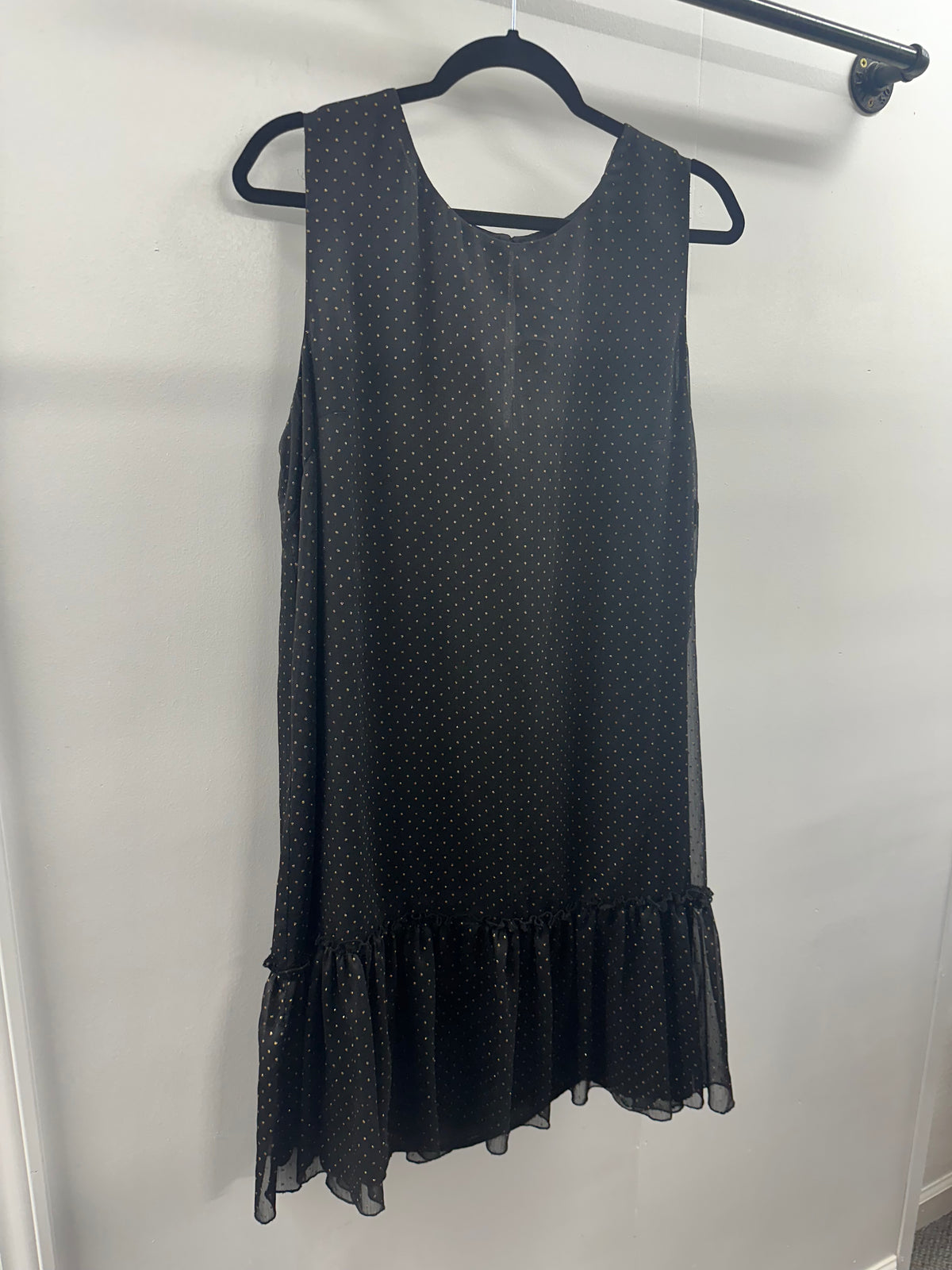 Tommy Hilfiger Black Gold Dot Tank Dress    Size:16   (001)