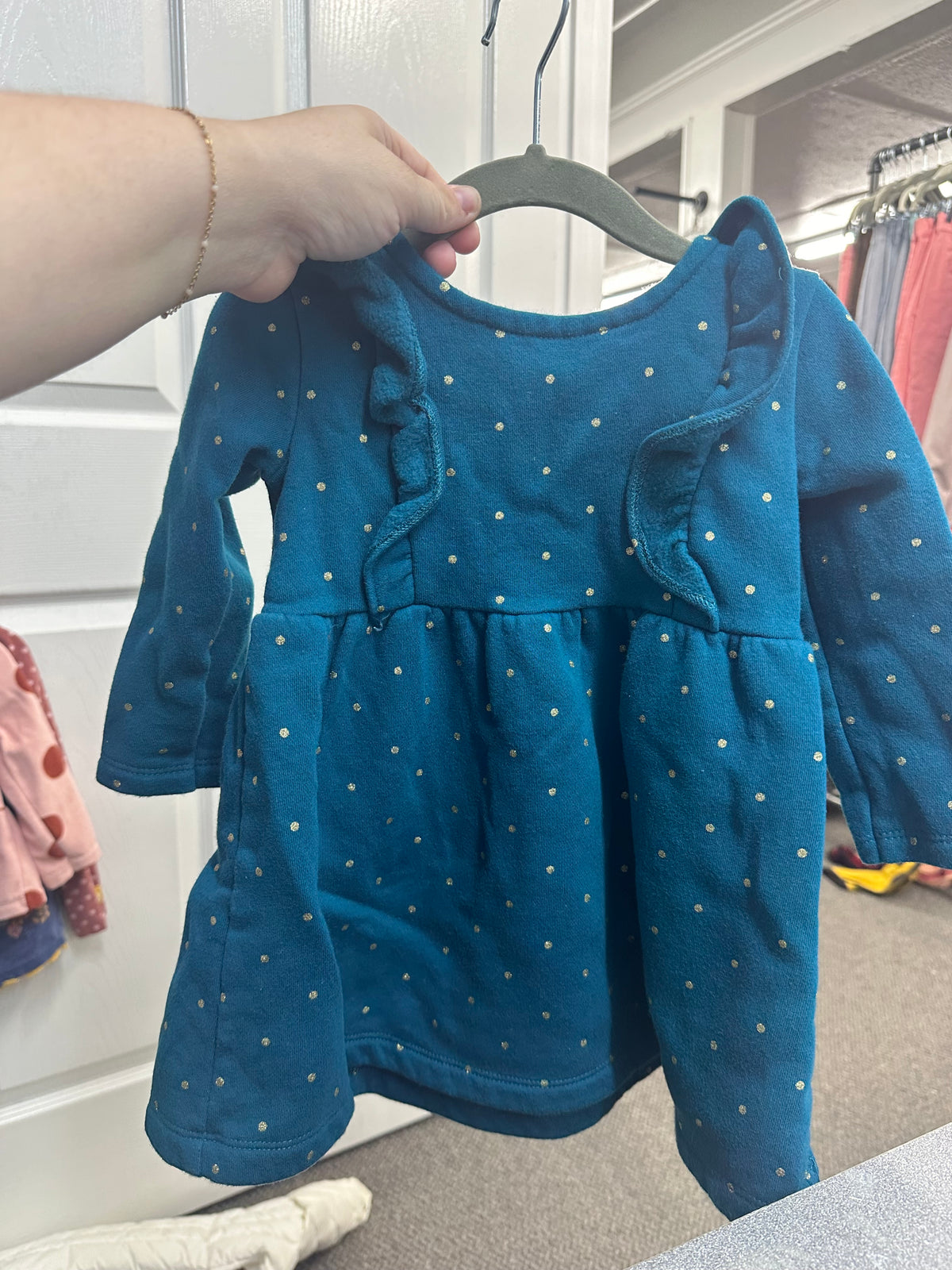 Carters Teal Dress  18 Months  (001)