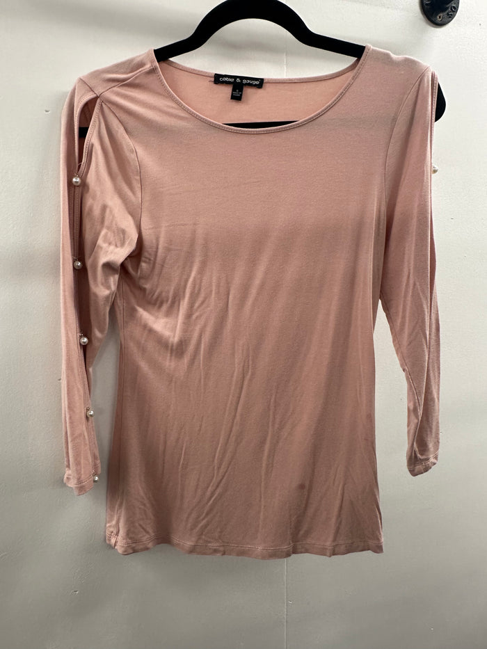 Cable&Guage Pink Pearl Top    Small   (017)