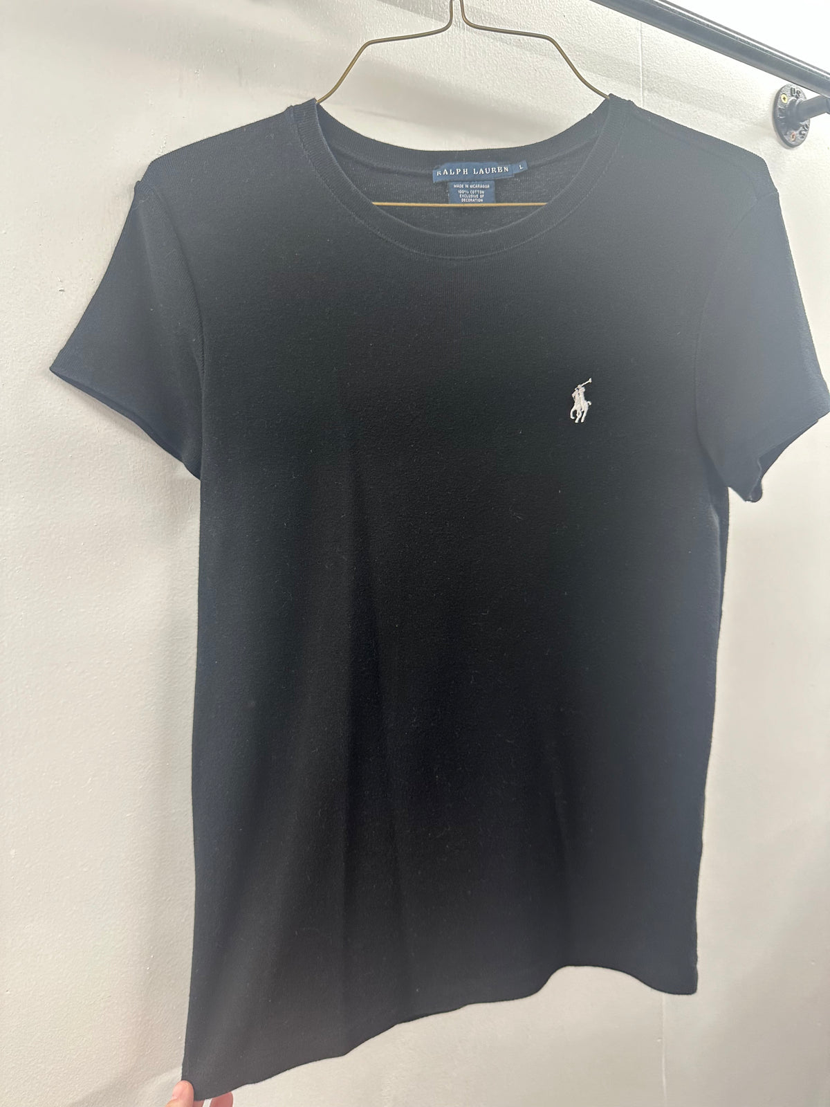 Ralph Lauren Womens Black Polo  Large  (020)