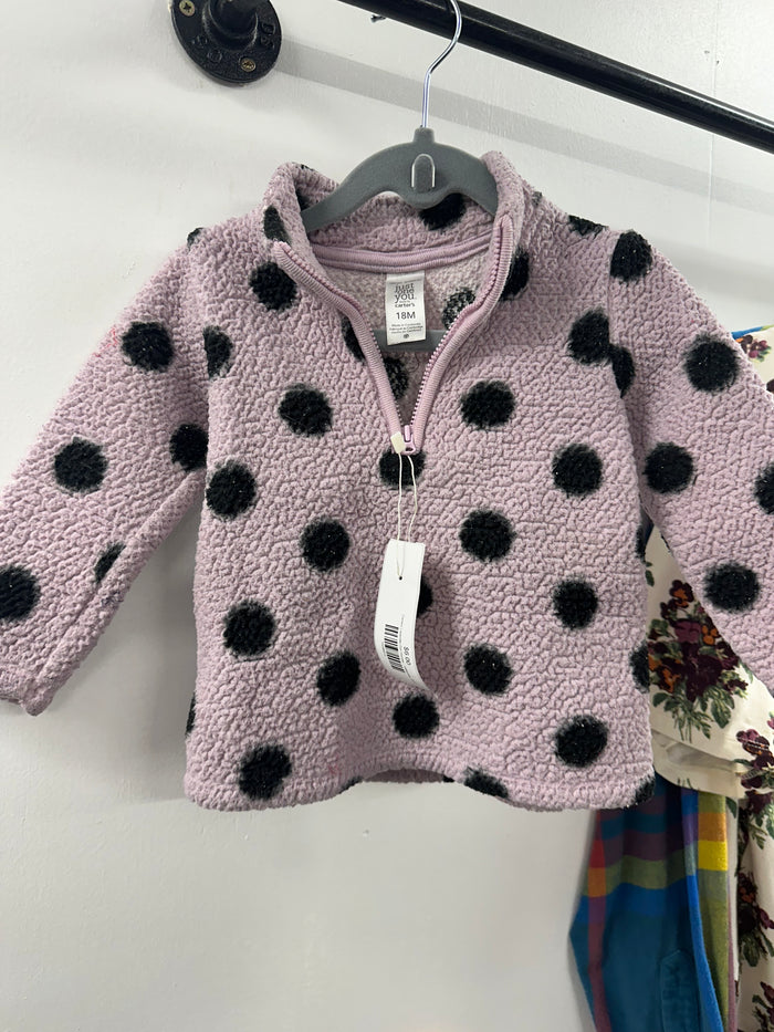 Carters Lavender Dot Hoodie   18Months  (001)