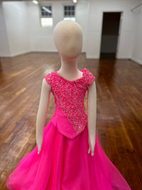 Girls Hot Pink Gown - Size 5