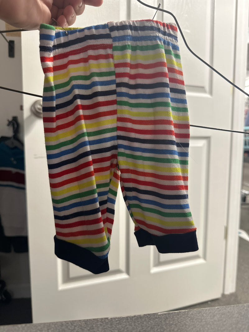 Striped PJ Capri Pants     2T     (001)