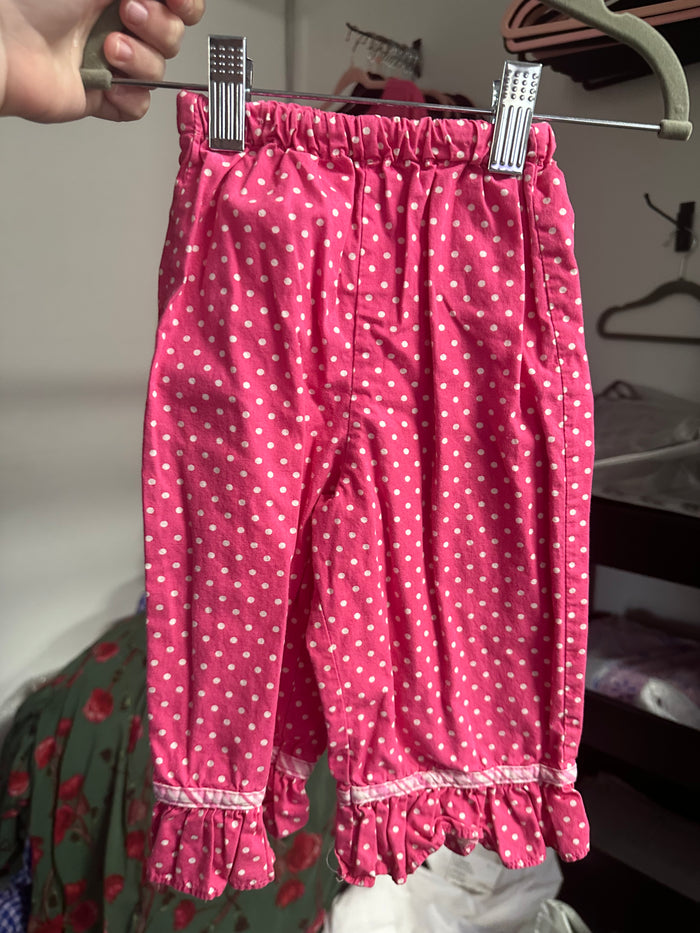 Pink Polka Dot Pants    12Months   (001)