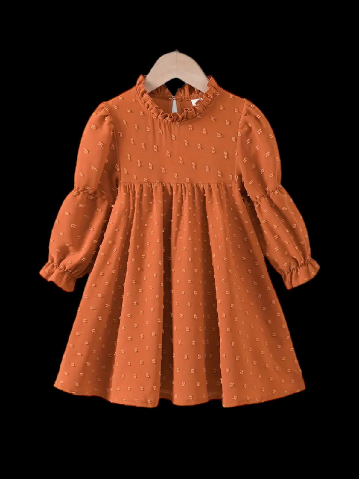Rust Dotted Dress
