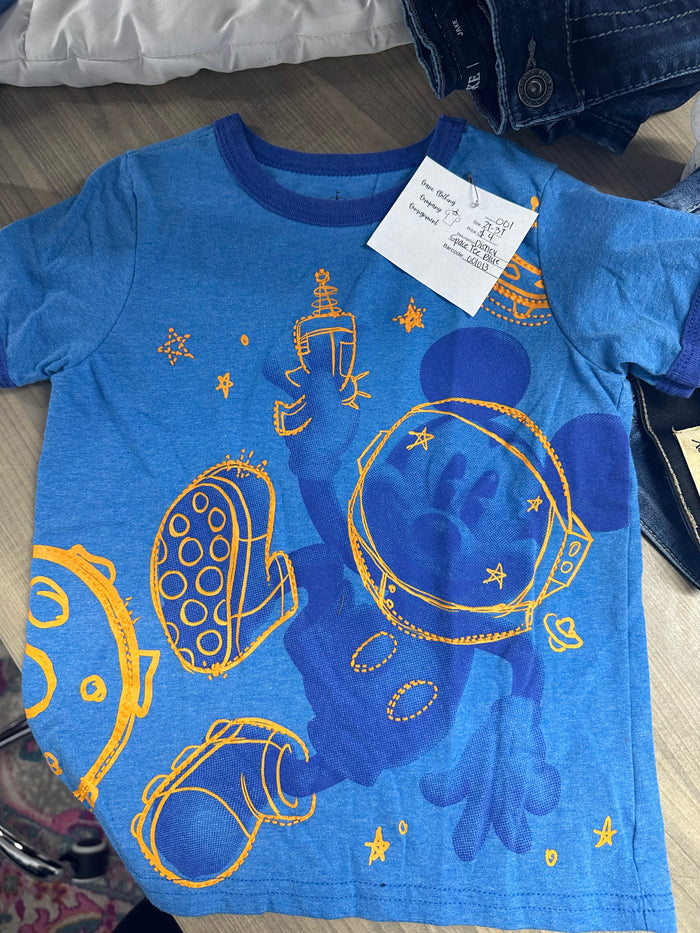 Blue Disney Space T-shirt  2T-3T  (001)