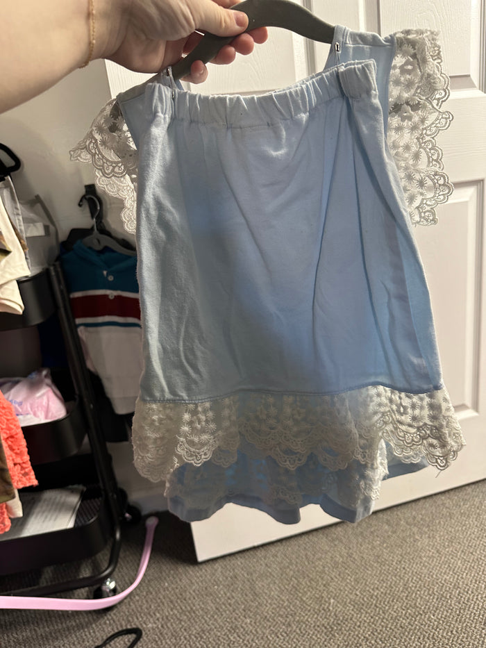 Baby Blue Pencil Skirt Set      4T      (013)
