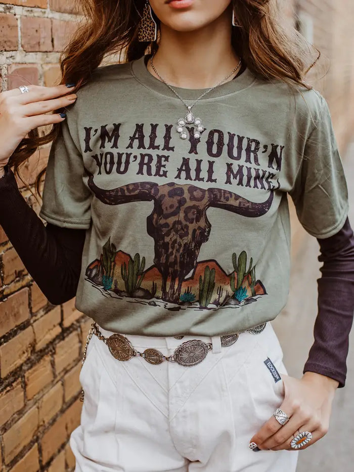 I'M All Your'N Cowboy Western Tee