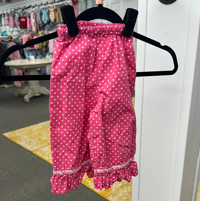 12 Month Girly Girl Pink Polka Dot Pants