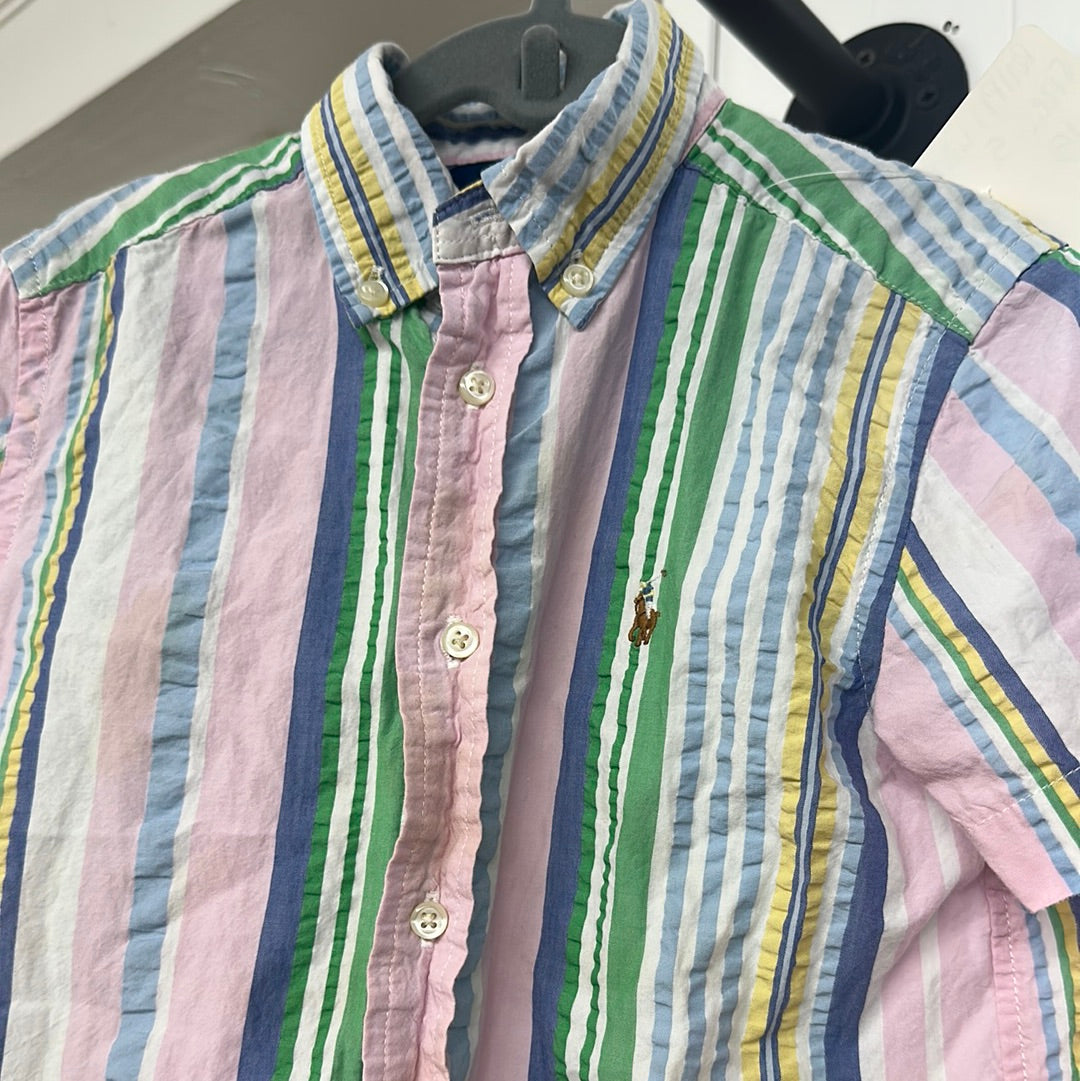 Ralph Lauren Size 5 Stripe SS Button Down