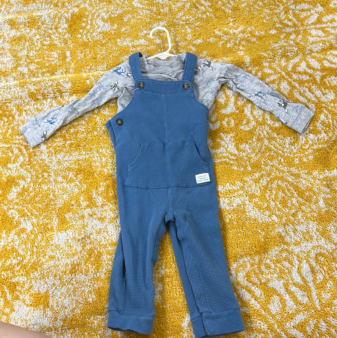 18 Month Blue Overall Set