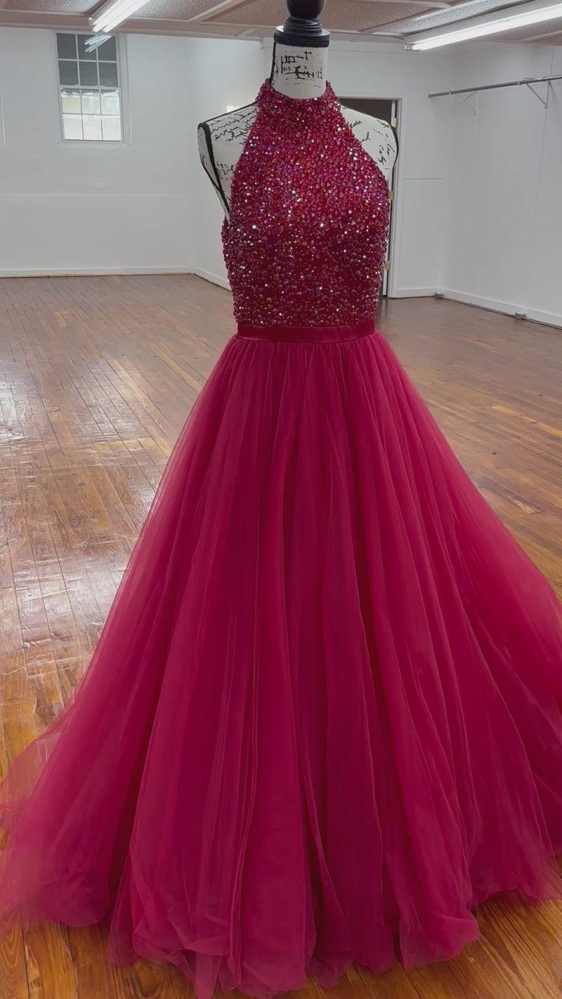 Sherri Hill Red Glitz Ballgown - Size 10